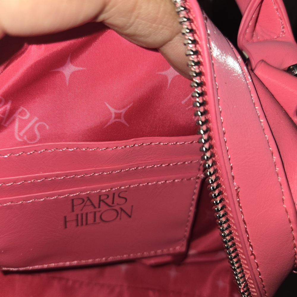 Paris Hilton Vibrant Pink Mini Bag with Silver Details - Picture 8 of 11